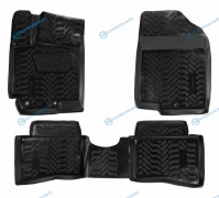 ACM-PS-36 Ковры в салон (3D с подпят.) для Hyundai Solaris I (10-17) компл. 4 шт.. (крепеж). выс. борт. полимер.. черн.