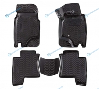 ACM-PS-78 Ковры в салон (3D с подпят.) для ам Pajero II 5D (91-) (RHD) компл. 5 шт.. выс.борт. полимер.. черн.