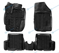 ACM-PS-55 Ковры в салон (3D с подпят.) для Renault Duster (рест.)Kaptur 4WD (15-) компл. 4 шт.. (крепеж). выс. борт. полимер.. черн.