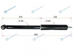 E20046 Амортизатор задний HONDA FIT 07-INSIGHT 09- LH=RH