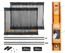 ASPS-S-11 Шторки солнцезащитные раздвижные S (Д*В: 70*37-42см). цвет черный