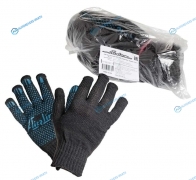 AWG-C-03 Перчатки ХБ с ПВХ покрытием. черные. (5 пар). 140Т7.5 класс