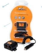 ASP-15A-10 Прикуриватель-разветвитель 15 Ампер на 2 гнезда с витым шнуром