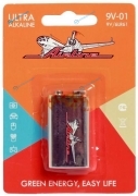 9V-01 Батарейка 6LR61Крона 9V щелочная 1 шт. блистер