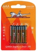 AAA-04 Батарейки LR03AAA щелочные 4 шт. блистер