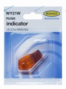 RU585 Лампа дополнительного освещения WY21W Янтарная 12V 21W Блистер 1 шт.