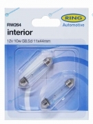 RW264 Лампа дополнительного освещения C5W Софитная 11 X 44 12V 10W Блистер 2 шт.