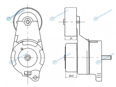 ST-31170-RCA-A01 Натяжитель приводного ремня ACURA MDXCHEVROLET AVEOHONDA ACCORDPILOTLAND ROVER