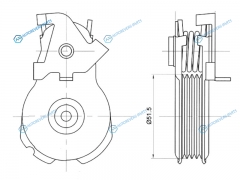 ST-AJ04-15-980 Натяжитель приводного ремня FORD MAVERICKMAZDA MPVTRIBUTE 2.32.53.0