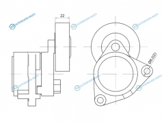 ST-25281-4X000 Натяжитель приводного ремня HYUNDAI TERRACAN 2.9D 01-07KIA BONGO III 06-