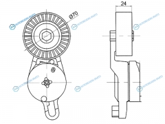 ST-16620-36010 Натяжитель приводного ремня TOYOTA CAMRYRAV4 2.5 11-LEXUS ES 11-RX 2.7 08-