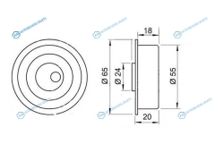 55TB0301 Натяжной ролик балансирочного ремня MMC 4G634D68