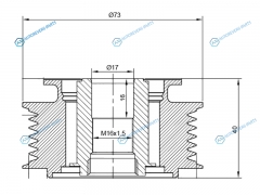 ST-8658644 Обгонный шкив генератора VW TRANSPORTER 95-VOLVO V70XC7090 2.4D2.5T 02-