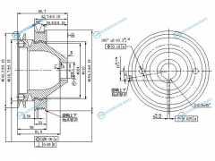 ST-MD141468 Шкив коленвала MITSUBISHI L200PAJERO 6G72 88-99