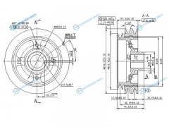 ST-13408-67020 Шкив коленвала TOYOTA GRANVIAREGIUSTOURINGHIACEREGIUSACESURFPRADO 1KZ 93-