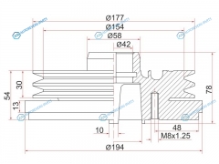ST-13408-17020 Шкив коленвала TOYOTA LAND CRUISER 1HDFT1HZ 95-