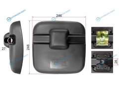 SL-1689 Зеркало заднего вида NISSAN new UD CW-520 (248x246 SR350)