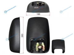 SL-711R Зеркало заднего вида MAZDA TITANISUZU ELF RH (283x186mm)