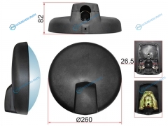 SL-625 Зеркало нижнего вида NISSAN CONDORHINO RANGERISUZU GIGA (d260mm)