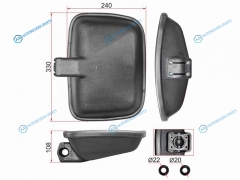 SL-1672 Зеркало нижнего вида ISUZU FTR. HINO. NISSAN UD-340 ( 330x240 SR800)