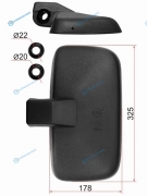 SL-1673 Зеркало нижнего вида ISUZU FTR. HINO truck (325x178 SR800)