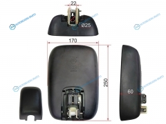 SL-1693 Зеркало заднего вида Toyota new Coaster and other middle bus (250x170 SR800)