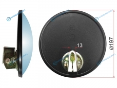 SL-1772 Зеркало нижнего вида UNIVERSAL круглое . крепление хомут (d197mm SR150)