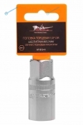 AT-S12-41 Головка торцевая 12 DR шестигранная 21мм свечная с резиновым фиксатором