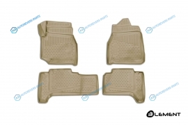 ELEMENT3D48139212 Коврики 3D в салон TOYOTA Land Cruiser (J100). 1998-2007. П.Р. 4WD. дизель. АКПП. 4 шт. (полиуретан. бежевые)