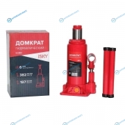 iLJ-6BH Домкрат бутылочный гидравлический iSky. 6 т. от 197 до 382 мм. в картонной коробке