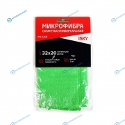 iMC-32GR Салфетка для ухода за автомобилем iSky. 32х20 см. микрофибра. зеленый