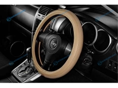 iSW-15SL.BE Чехол на руль iSky с рельефной тканевой вставкой. кожзам. размер S. светл.-сер.