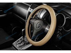 iSW-04SL.BE Чехол на руль iSky гладкий с крупными строчками. кожзам. размер S. светл.-беж.