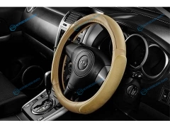 iSW-11SBE Чехол на руль iSky с мягкими тканевыми вставками. кожзам. размер S. беж.