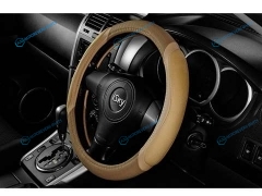 iSW-12SBE Чехол на руль iSky c рельефной фактурой и мягкими тканевыми вставками. кожзам+иск.замша. размер S. беж.