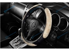 iSW-16SBK Чехол на руль iSky с тканевыми вставками. женский дизайн. кожзам. размер S. черн.