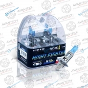 AB5001 Лампа высокотемпературная Avantech H1 12V 55W (120W) 5000K. комплект 2 шт.