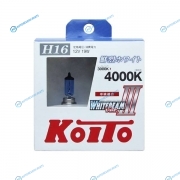 P0749W Лампа высокотемпературная Koito Whitebeam H16 12V 19W 4000K (комплект 2 шт.)