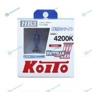 P0756W Лампа высокотемпературная Koito Whitebeam 9005 (HB3) 12V 65W (120W) 4200K (комплект 2 шт.)