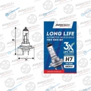 AB0041 Лампа головного света Avantech H7 12V 55W Long Life