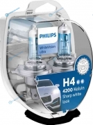 12342WVUSM_к-кт ламп! (H4) 60|55W 12V галогенная WhiteVision Ultra (короб. 2шт)|