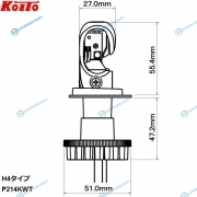 P214KWT Лампа светодиодная Koito 12V24V LED H4 11W (комплект 2 шт.)