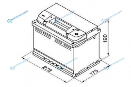 0 092 S40 080_аккумулятор! S4 74Ah 680A + справа 278x175x190|