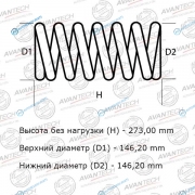 HS4140R Комплект усиленных пружин подвески Avantech (2шт. в одной упаковке)