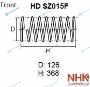 HD SZ015F Пружина подвески усиленная NHK HEAVY DUTY (HD)