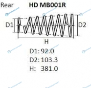 HDMB001R Пружина подвески усиленная NHK HEAVY DUTY (HD)