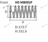 HDMB002F Пружина подвески усиленная NHK HEAVY DUTY (HD)