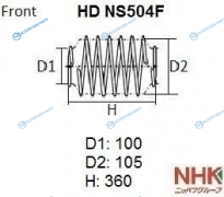 HDNS504F Пружина подвески усиленная NHK HEAVY DUTY (HD)