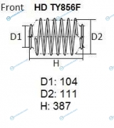 HD TY856F Пружина подвески усиленная NHK HEAVY DUTY (HD) (Кратность 2шт.)