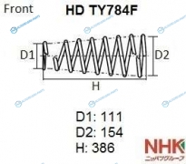 HD TY784F Пружина подвески усиленная NHK HEAVY DUTY (HD) (Кратность 2шт.)